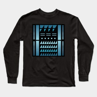 “Dimensional Angles (1)” - V.3 Blue - (Geometric Art) (Dimensions) - Doc Labs Long Sleeve T-Shirt